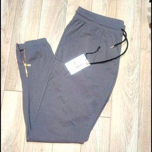 Dark gray peak zipper jogger long 31" {ZyiaXXL}